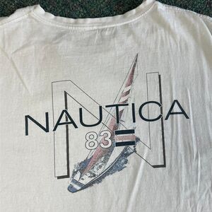 Vintage Nautica white graphic tee